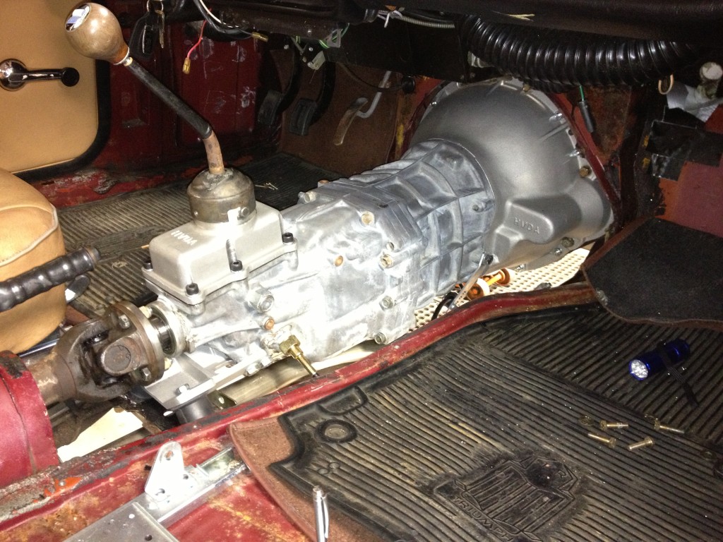 Toyota Five Speed in place in the TR6