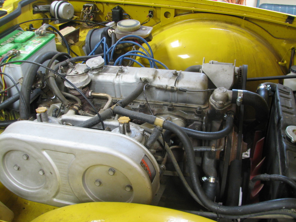 TR6 Engine Bay